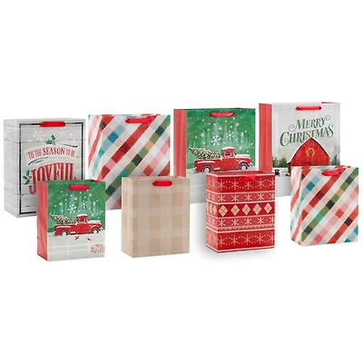 Home for the Holidays 8-Pack Assorted Medium and Large Gift Bag Bundle for only USD 15.99 | Hallmark