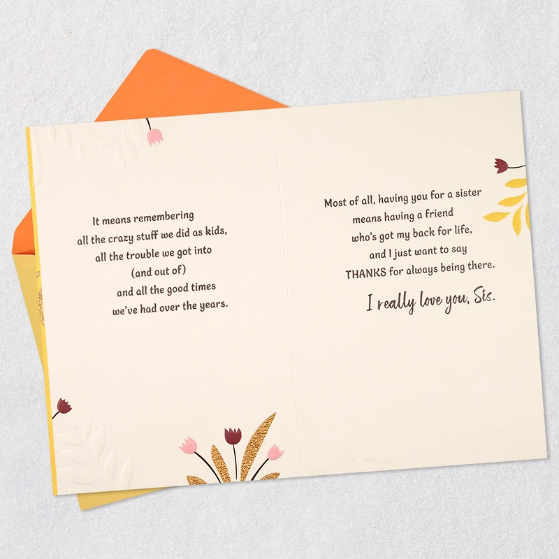 Thanks for Always Being There Card for Sister for only USD 4.99 | Hallmark