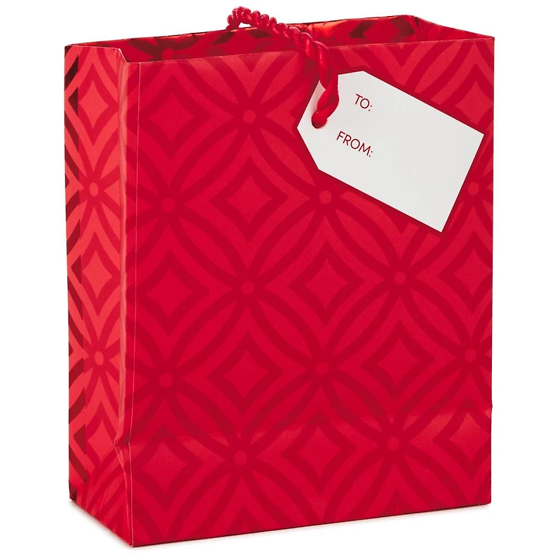 Red Geometric Designs Gift Card Holder Mini Bag, 4.5" for only USD 1.99 | Hallmark