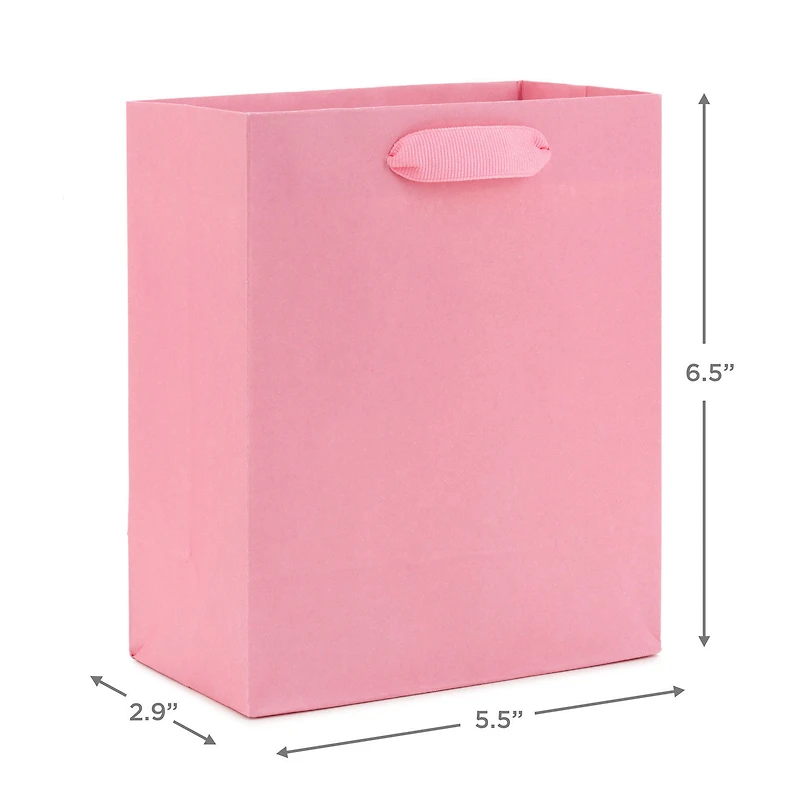 6.5" Solid Pink Small Gift Bag for only USD 2.49 | Hallmark