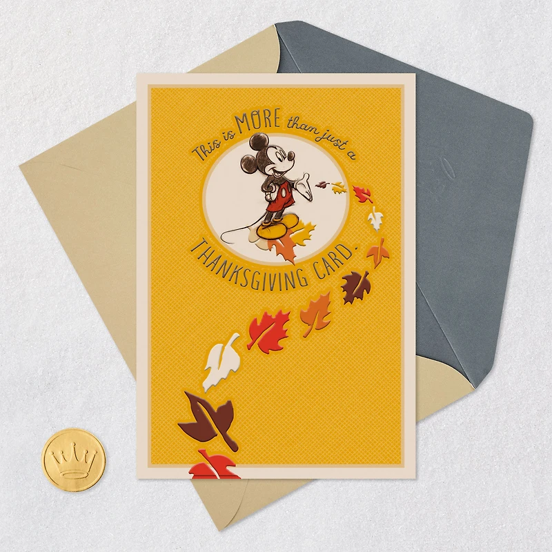 Disney Mickey Mouse Here's a Hug Thanksgiving Card for only USD 3.99 | Hallmark