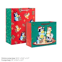 Bluey Family 2-Pack Christmas Gift Bag Bundle for only USD 8.99 | Hallmark