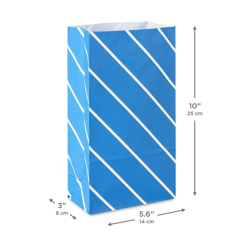 Bold Blue Stripes 8-Pack Paper Goodie Bags With Stickers for only USD 6.29 | Hallmark