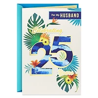 Tropical Leaves 25th Anniversary Card for Husband for only USD 5.59 | Hallmark