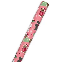 Cute Cats and Dogs on Pink Christmas Wrapping Paper Roll, 35 sq. ft. for only USD 4.99 | Hallmark