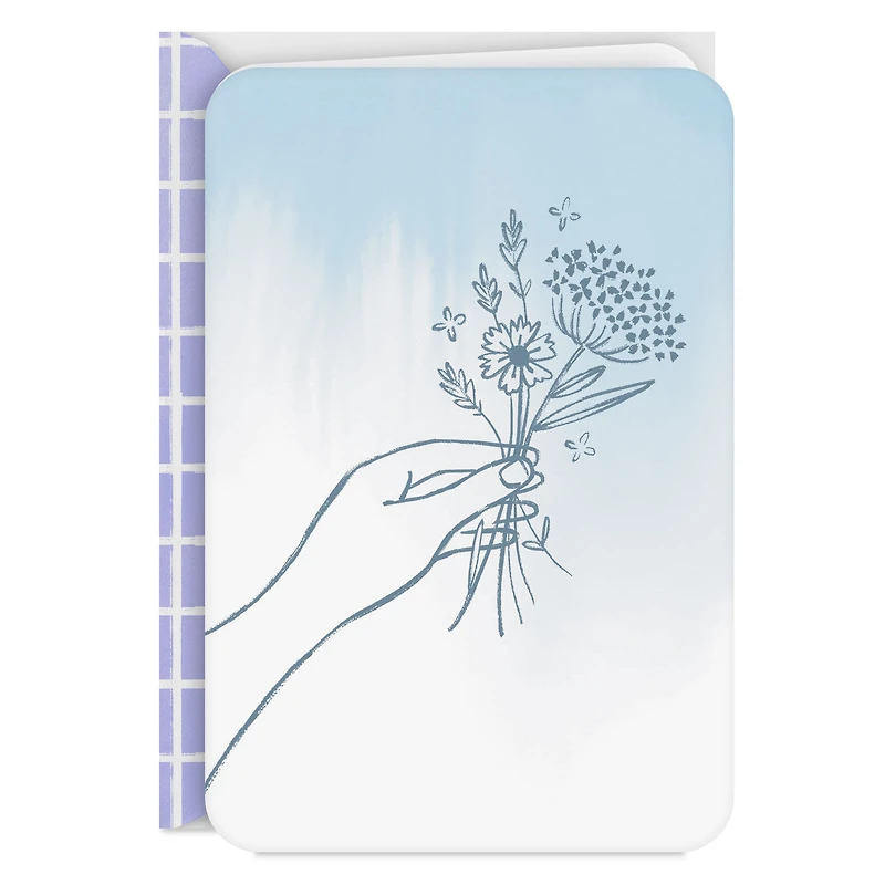 Hand Holding Flowers Sketch Blank Card for only USD 2.99 | Hallmark