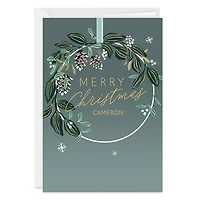 Blessings and Joy Wreath Custom Christmas Card for only USD 4.99 | Hallmark