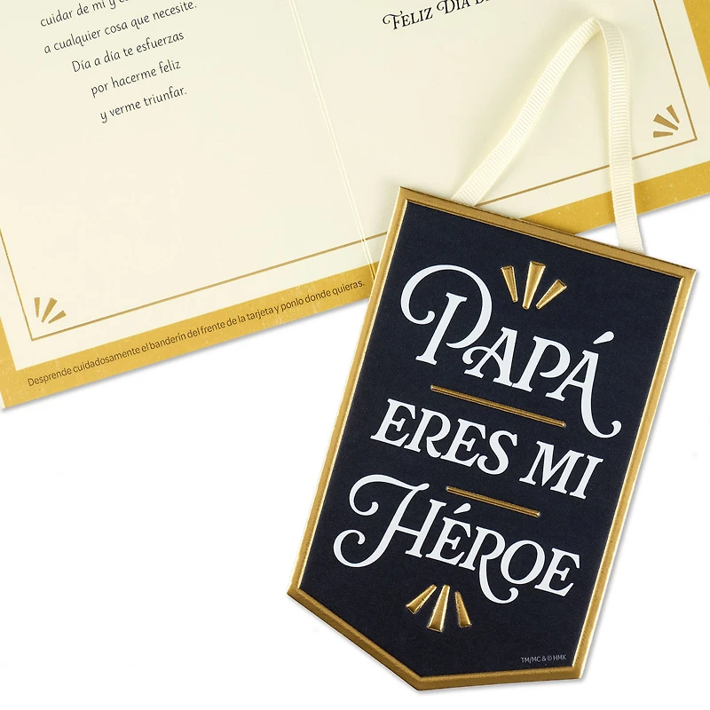 Papá, You're My Hero Spanish-Language Father's Day Card With Banner for only USD 8.59 | Hallmark