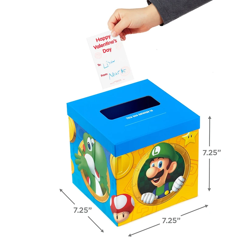 Nintendo Super Mario™ Kids Classroom Valentines Set With Cards, Stickers and Mailbox for only USD 9.99 | Hallmark