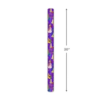 Disney Princess Bold Purple Floral Wrapping Paper Roll, 17.5 sq. ft. for only USD 4.99 | Hallmark