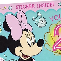 Disney Minnie Mouse You're Twice the Fun 2nd Birthday Card With Sticker for only USD 3.99 | Hallmark