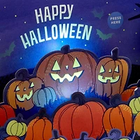 Glowing Pumpkin Patch Musical 3D Pop-Up Halloween Card With Light for only USD 9.99 | Hallmark