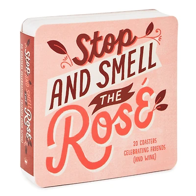 Stop and Smell the Rosé: 20 Coasters Celebrating Friends (And Wine) Book for only USD 14.99 | Hallmark