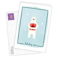 Polar Bear With Present Custom Holiday Card for only USD 4.99 | Hallmark