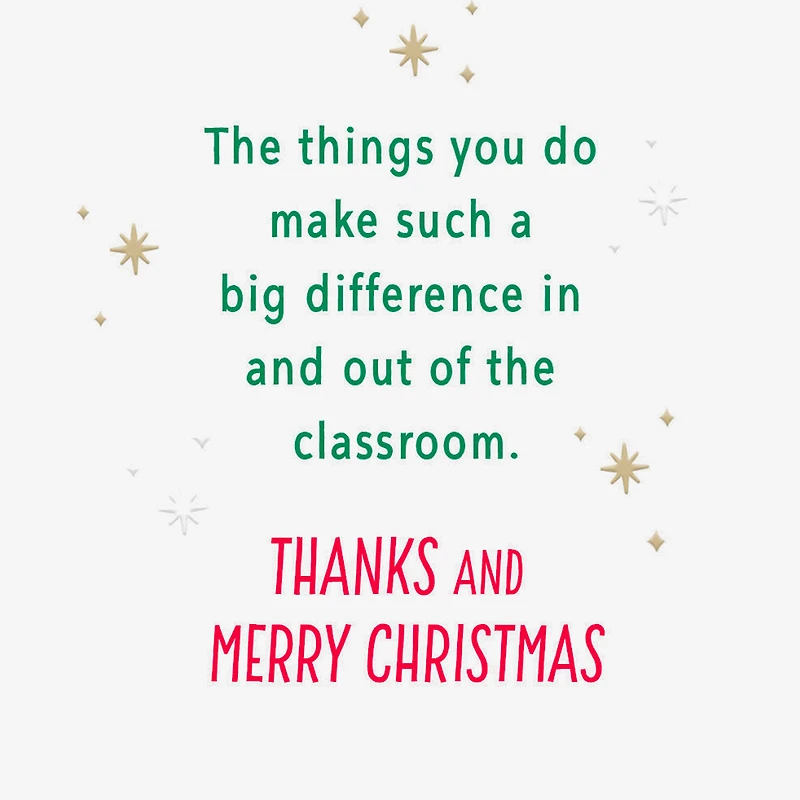 You Make School Merry and Bright Christmas Card for School Support Staff for only USD 3.99 | Hallmark