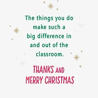 You Make School Merry and Bright Christmas Card for School Support Staff for only USD 3.99 | Hallmark
