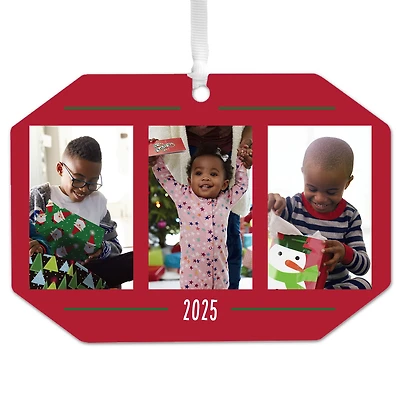 Three-Photo Metal Personalized Ornament, Custom Photo and Text for only USD 17.99 | Hallmark