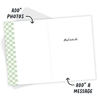 Personalized Green and White Checkerboard Photo Card for only USD 4.99 | Hallmark