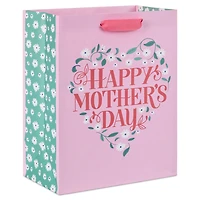 9.6" Floral Heart on Pink Medium Mother's Day Gift Bag for only USD 3.99 | Hallmark