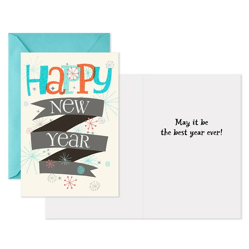 Banner and Confetti New Year’s Cards, Pack of 6 for only USD 5.99 | Hallmark