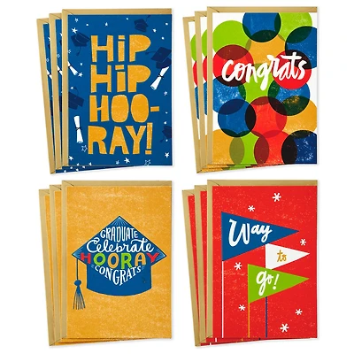 Assorted Bold and Bright Graduation Cards, Box of 12 for only USD 8.99 | Hallmark