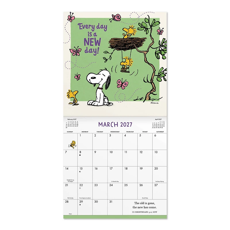 Peanuts® Happiness and Fun 2027 Inspirational 12-Month Mini Wall Calendar, 7x7 for only USD 8.99 | Hallmark