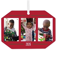 Three-Photo Metal Personalized Ornament, Custom Photo and Text for only USD 17.99 | Hallmark