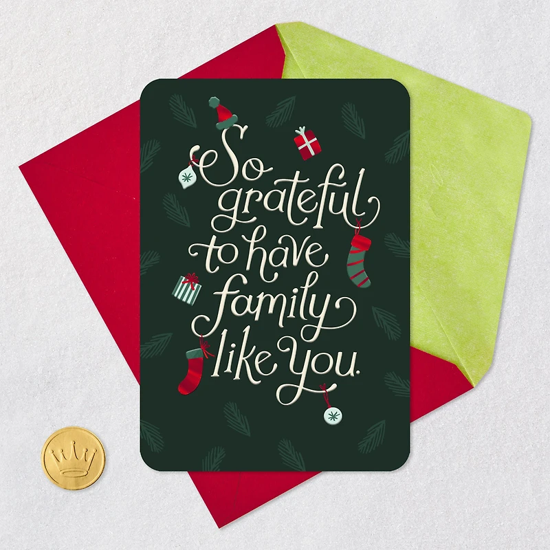 So Grateful to Have Family Like You Christmas Card for only USD 2.99 | Hallmark