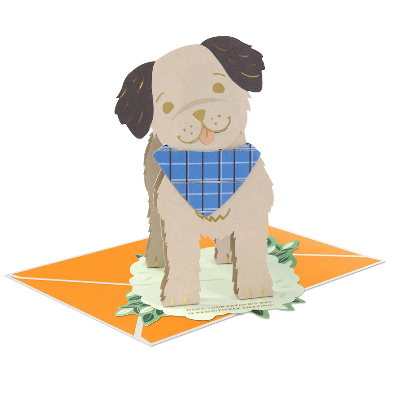 Pawsitively Amazing Puppy Dog Pop-Up Paper Craft Father's Day Card for only USD 5.99 | Hallmark