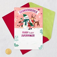 Merry Is Your Superpower Pop-Up Christmas Card for Granddaughter for only USD 5.99 | Hallmark