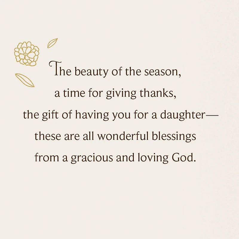 Wonderful Blessings from God Religious Thanksgiving Card for Daughter for only USD 2.99 | Hallmark
