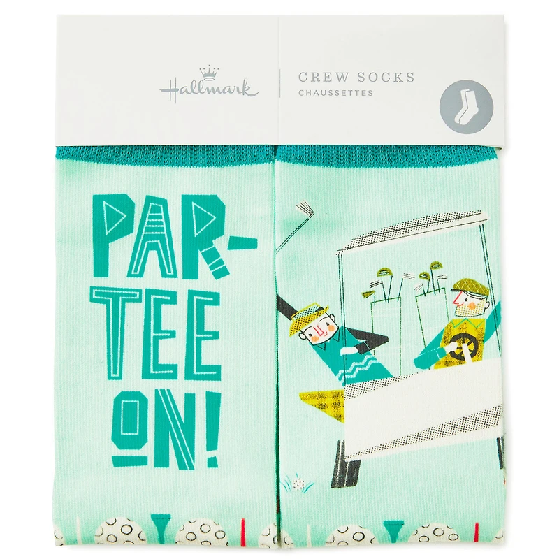 Par-tee On Golf Funny Crew Socks for only USD 12.99 | Hallmark