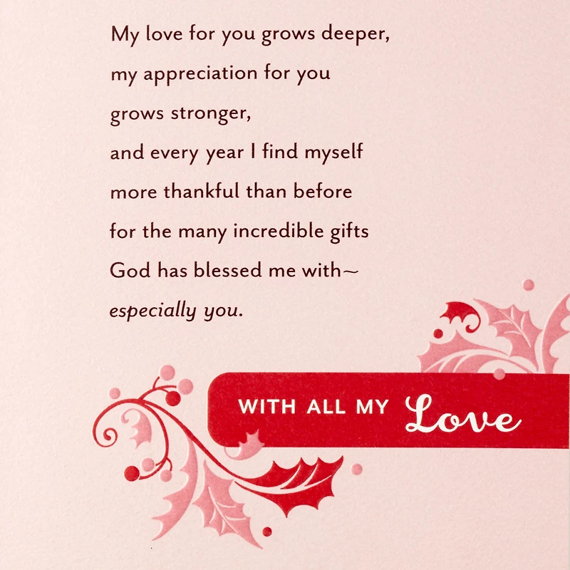 God Blessed Me With You Religious Christmas Card for Wife for only USD 5.59 | Hallmark