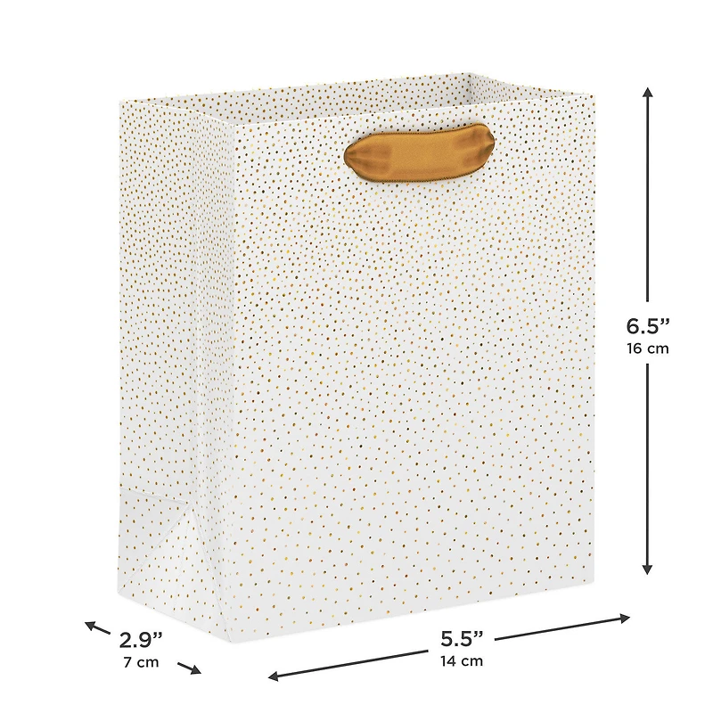 6.5" Gold Dots on Cream Small Gift Bag for only USD 3.99 | Hallmark