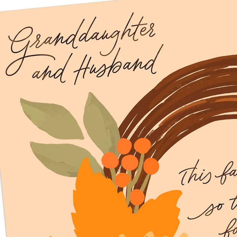 You Two Make Us Smile Thanksgiving Card for Granddaughter and Husband for only USD 2.99 | Hallmark