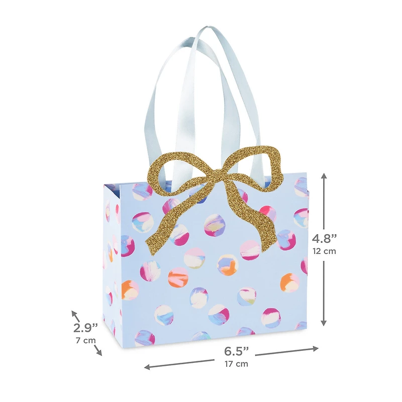 4.8" Lacey Chabert Collection Painted Dots on Periwinkle Small Gift Bag for only USD 4.49 | Hallmark