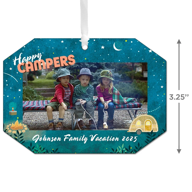 Happy Campers Metal Personalized Ornament, Custom Photo and Text for only USD 17.99 | Hallmark