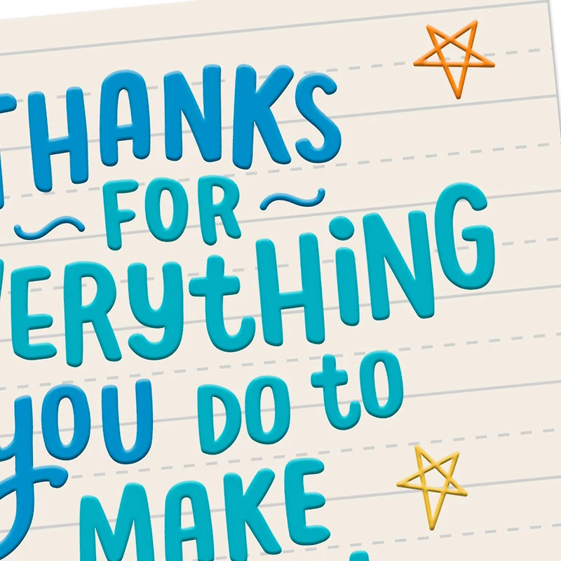 You Make School Great Thank You Card From Kids for only USD 2.99 | Hallmark
