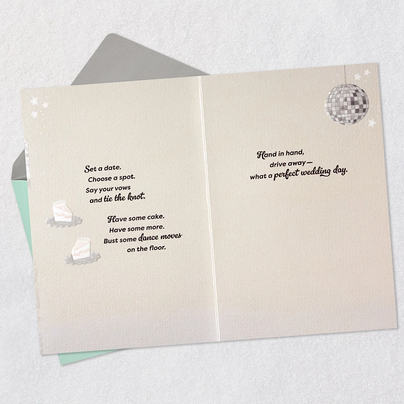 Just Married Roller Skating Bride and Groom Wedding Card for only USD 4.59 | Hallmark