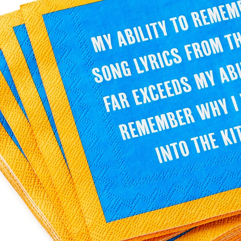 Drinks on Me Song Lyrics Funny Party Napkins, Pack of 20 for only USD 5.99 | Hallmark
