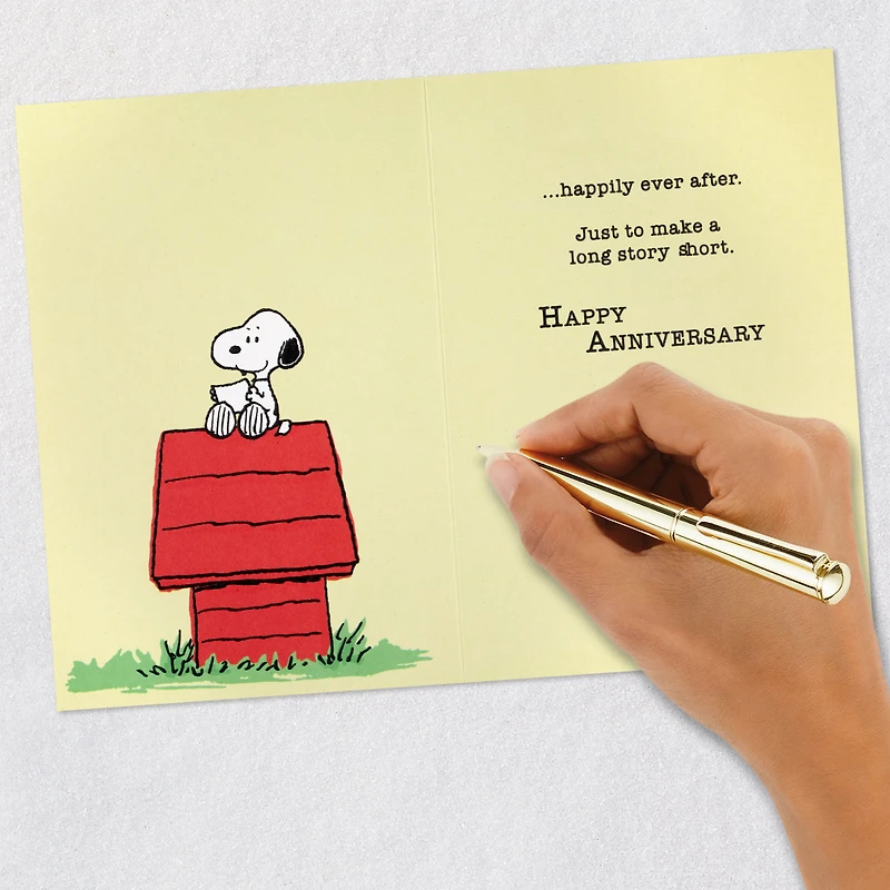 Peanuts® Snoopy Happily Ever After Anniversary Card for only USD 3.99 | Hallmark