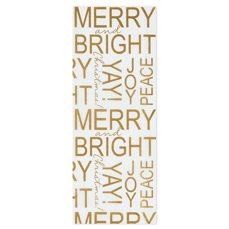 Gold Messages on White Christmas Tissue Paper, 6 sheets for only USD 1.99 | Hallmark
