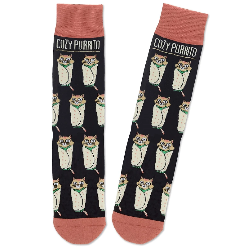 Shoebox Cat Purrito Funny Crew Socks for only USD 12.99 | Hallmark