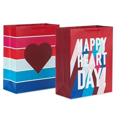 15.5" Happy Heart Day 2-Pack Assorted Extra-Large Gift Bags for only USD 7.99 | Hallmark