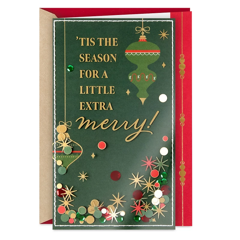 A Little Extra Merry, Vintage Ornaments Christmas Card for only USD 9.59 | Hallmark