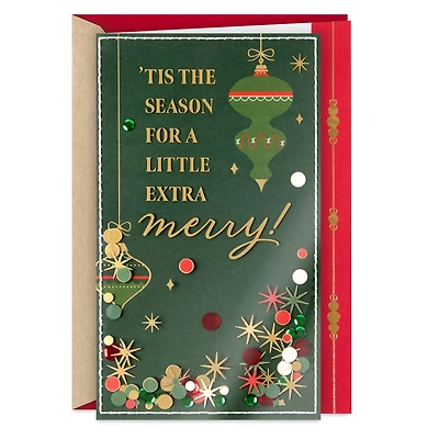A Little Extra Merry, Vintage Ornaments Christmas Card for only USD 9.59 | Hallmark