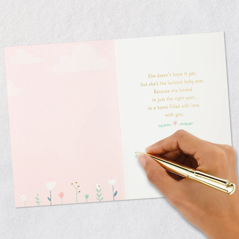 Luckiest Baby Ever New Baby Card for Girl for only USD 6.99 | Hallmark