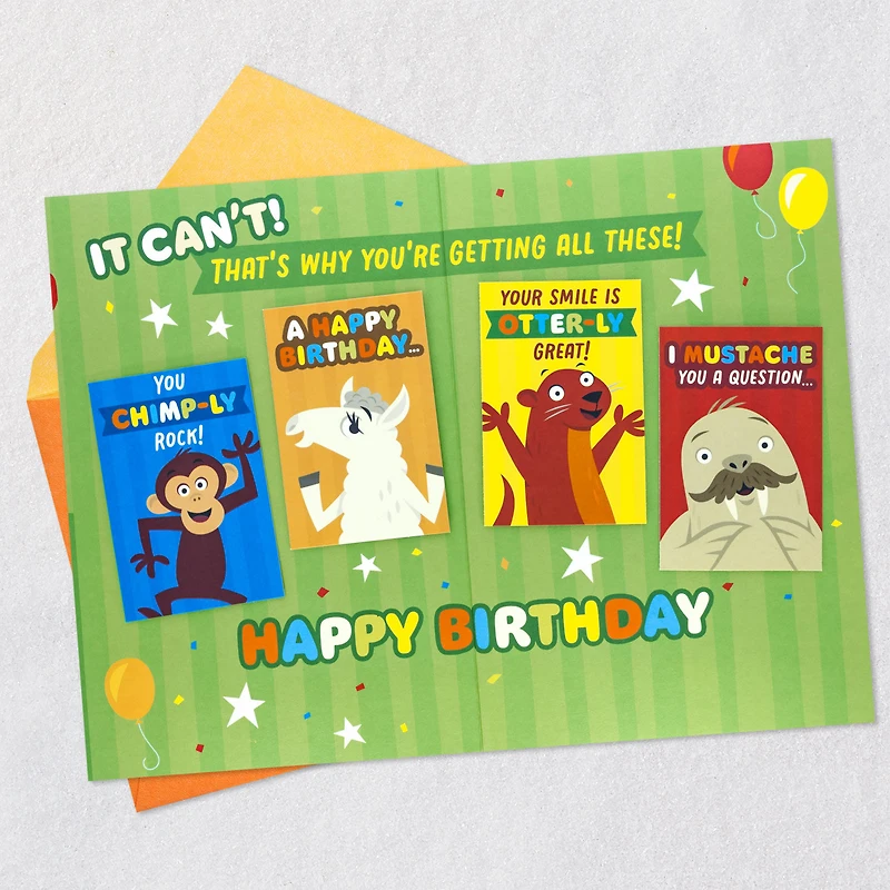 Party Animals Birthday Card for Kids With Mini Cards for only USD 5.99 | Hallmark