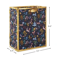 9.6" Colorful Holiday Toile on Navy Medium Gift Bag for only USD 3.99 | Hallmark