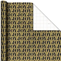 Joy on Gold Metallic Holiday Wrapping Paper Roll, 22.5 sq. ft. for only USD 4.99 | Hallmark